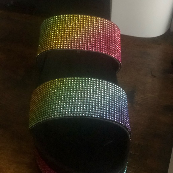 Multi-Colored Rhinestone sandals - Picture 5 of 5